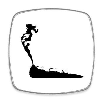 Weed smoking - lettering with picture - Square fridge magnet - white - Front
