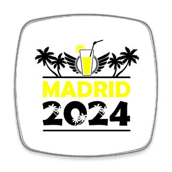 Madrid 2024 - Viereckiger Kühlschrankmagnet - Weiß - Vorne
