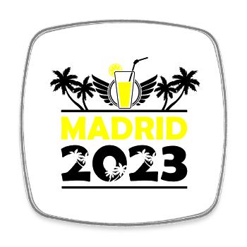 Madrid 2023 - Viereckiger Kühlschrankmagnet - Weiß - Vorne