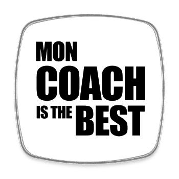 mon coach is the best mindset cadeau - Magnet carré - blanc - Devant