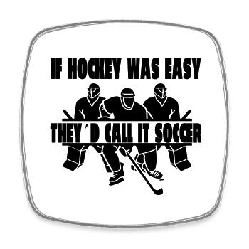 Joueurs de hockey sur glace Équipe de hockey sur glace Fan de hockey - Magnet carré - blanc - Devant