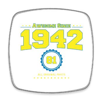 Awesome 1942 Shirt für Männer Frauen 81 Jahre alt 81. - Viereckiger Kühlschrankmagnet - Weiß - Vorne