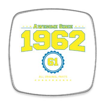 Awesome 1962 Shirt for Men Women 61 Year Old 61st - Square fridge magnet - white - Front
