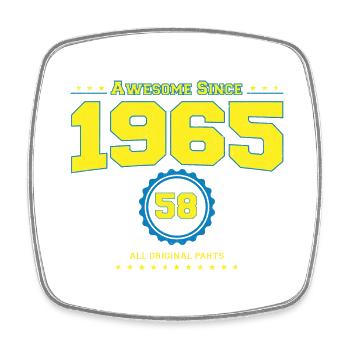 Awesome 1965 Shirt für Männer Frauen 58 Jahre alt 58. - Viereckiger Kühlschrankmagnet - Weiß - Vorne