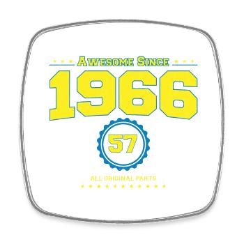 Awesome 1966 Shirt für Männer Frauen 57 Jahre alt 57. - Viereckiger Kühlschrankmagnet - Weiß - Vorne