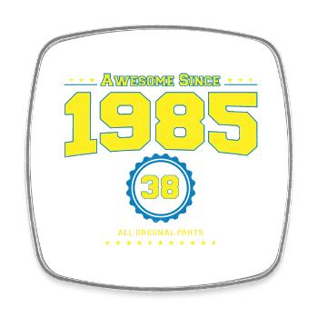 Awesome 1985 Shirt für Männer Frauen 38 Jahre alt 38. - Viereckiger Kühlschrankmagnet - Weiß - Vorne