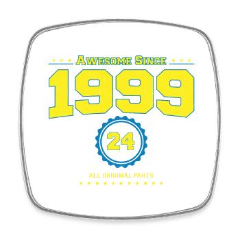 Super chemise 1999 pour hommes femmes 24 ans 24ème - Magnet carré - blanc - Devant