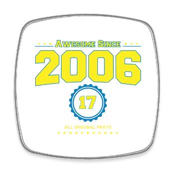 Super chemise 2006 pour hommes femmes 17 ans 17ème - Magnet carré - blanc - Devant
