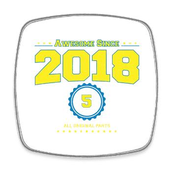 Super 2018 Shirt für Männer Frauen 5 Jahre alt 5th - Viereckiger Kühlschrankmagnet - Weiß - Vorne