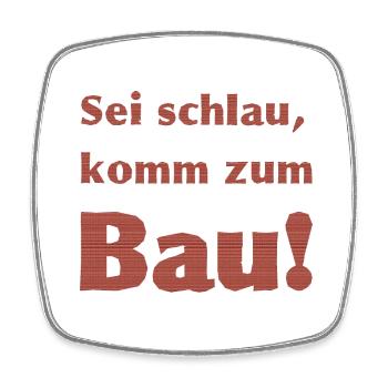 sei schlau - Viereckiger Kühlschrankmagnet - Weiß - Vorne