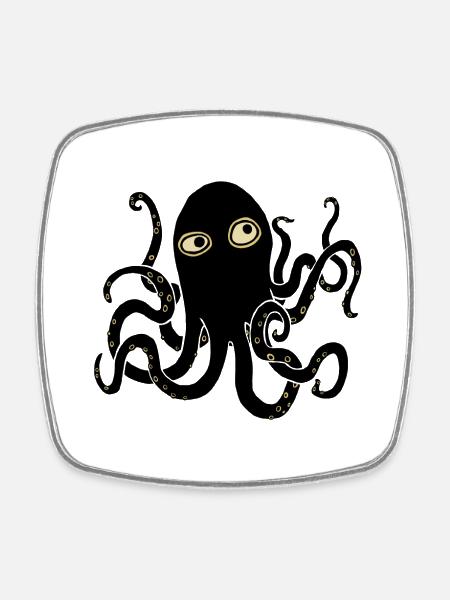 Octopuses - Square fridge magnet - white
