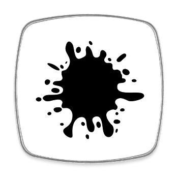 Splashes of color - Square fridge magnet - white - Front