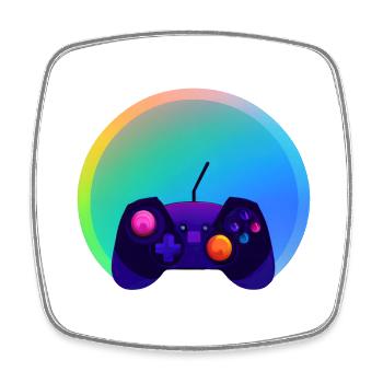 Zocker Gamer Videospiel Kontroller Gaming Zocken - Viereckiger Kühlschrankmagnet - Weiß - Vorne