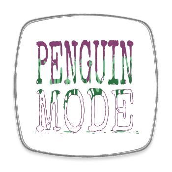 Emperor Penguin DJ DAB Move Ice Film d’animation - Magnet carré - blanc - Devant