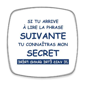 Je vais être grand frère - Magnet carré - blanc - Devant