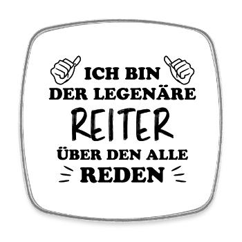 Reiter Reiten Lustiger Spruch Pferdesport Geschenk - Viereckiger Kühlschrankmagnet - Weiß - Vorne