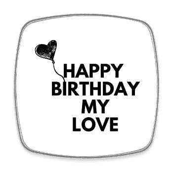 Joyeux anniversaire mon amour - Magnet carré - blanc - Devant