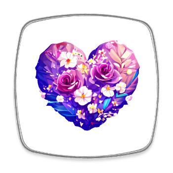 Mother's Day Love Valentine's Day Engagement Wedding - Square fridge magnet - white - Front
