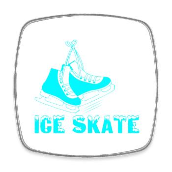 Live Love Ice Skate Figure Skater Ice Skating - Viereckiger Kühlschrankmagnet - Weiß - Vorne