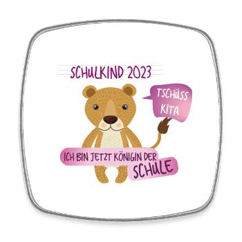 Tschüß Kita - Schulkind - Viereckiger Kühlschrankmagnet - Weiß - Vorne