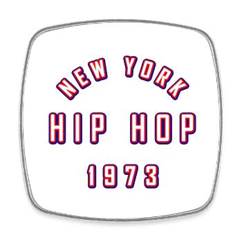 NEW YORK HIP HOP - Square fridge magnet - white - Front