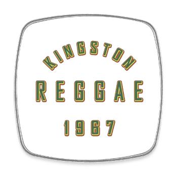REGGAE 1967 - Magnet carré - blanc - Devant