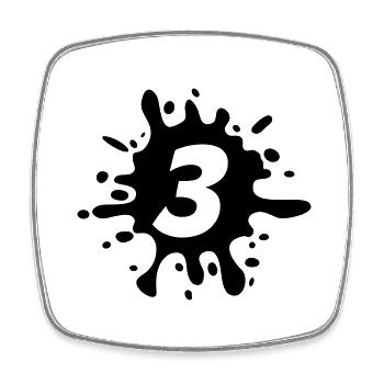 3 - Magnet carré - blanc - Devant