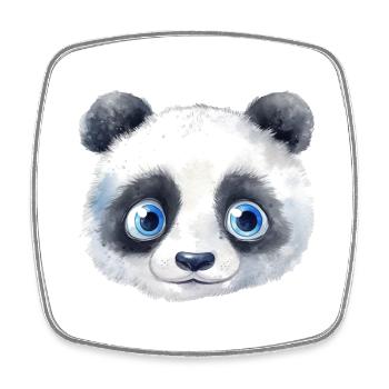 Panda Wasserfarben - Viereckiger Kühlschrankmagnet - Weiß - Vorne