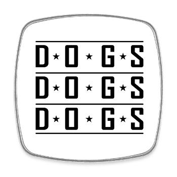 Hund Dog - Viereckiger Kühlschrankmagnet - Weiß - Vorne