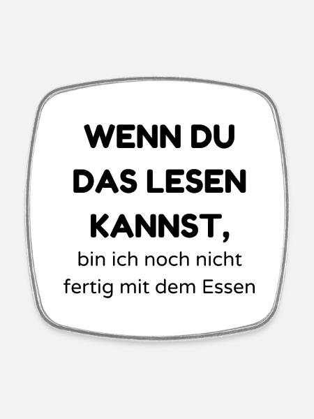 lesen kannst - Viereckiger Kühlschrankmagnet - Weiß