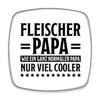 Fleischer Metzger Lustig Spruch Fleischer Geschenk - Viereckiger Kühlschrankmagnet - Weiß - Vorne