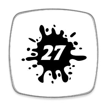 27 - Magnet carré - blanc - Devant