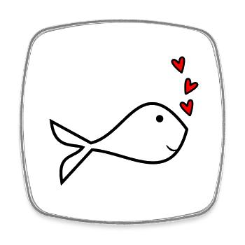 SCHÖNEN MUTTERTAG. MAMA. MUTTERTAG. ICH LIEBE DICH - Viereckiger Kühlschrankmagnet - Weiß - Vorne