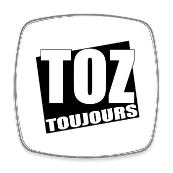Toz toujours 002 002 - Magnet carré - blanc - Devant