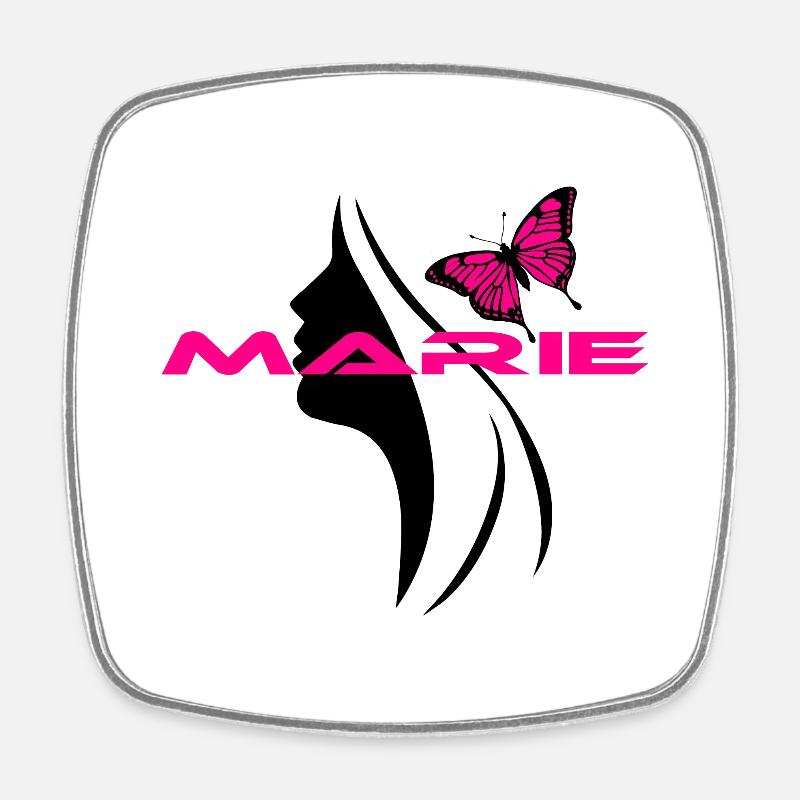 Marie - Square fridge magnet - white