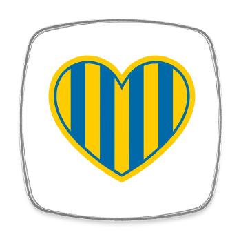 Swedish heart - Square fridge magnet - white - Front