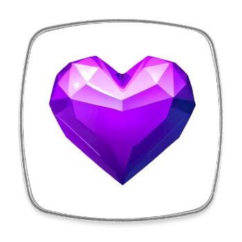Saint-Valentin Mariage Fiançailles Fête des mères Amour - Magnet carré - blanc - Devant