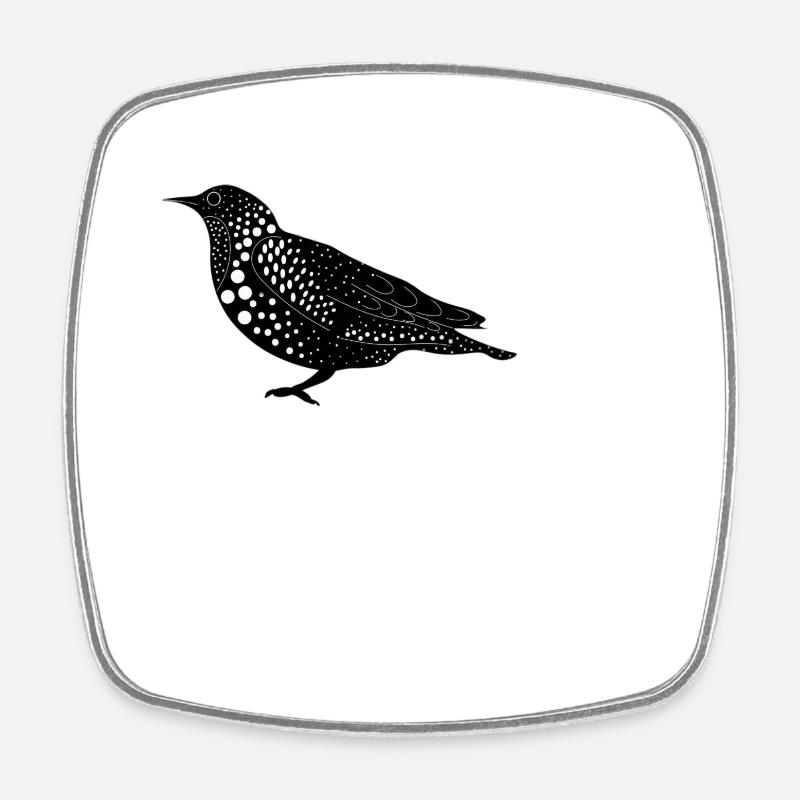 oiseaux - Magnet carré - blanc