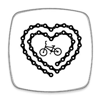 Triathlon Swim Bike Run Marathon - Viereckiger Kühlschrankmagnet - Weiß - Vorne