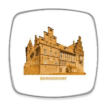 Bergedorf Schloss Hamburg Vierlande Museum - Square fridge magnet - white - Front