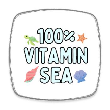 100 Prozent Vitamin Meer - Viereckiger Kühlschrankmagnet - Weiß - Vorne