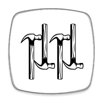 Craftsman Handyman Craft Tool Construction Site - Square fridge magnet - white - Front