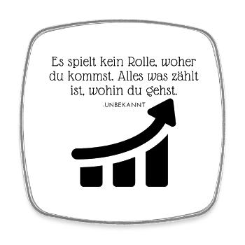 Spruch des Erfolgs - Viereckiger Kühlschrankmagnet - Weiß - Vorne