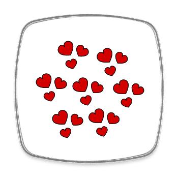 HEILIGER VALENTINSTAG. Junggesellinnenabschied. ICH LIEBE DICH. ICH LIEBE DICH. LIEBE - Viereckiger Kühlschrankmagnet - Weiß - Vorne