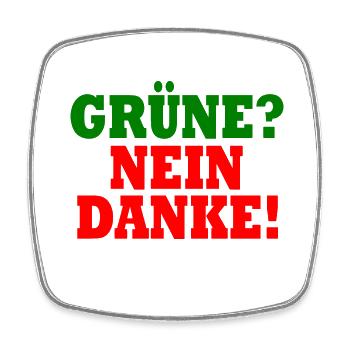grüne nein danke - Viereckiger Kühlschrankmagnet - Weiß - Vorne