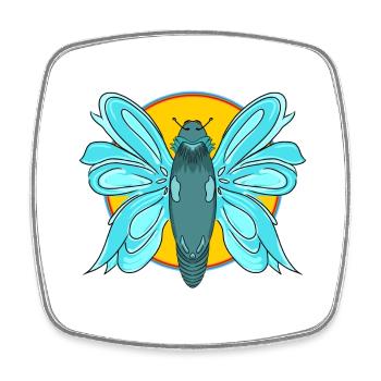 Butterflies are always in - Viereckiger Kühlschrankmagnet - Weiß - Vorne