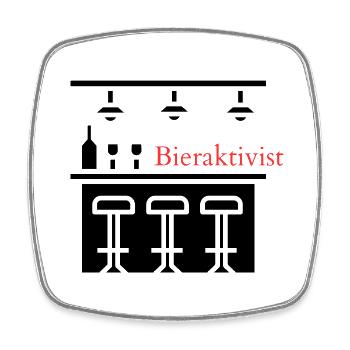 Bieraktivist! Party, Mallorca, Karneval, JGA! - Viereckiger Kühlschrankmagnet - Weiß - Vorne
