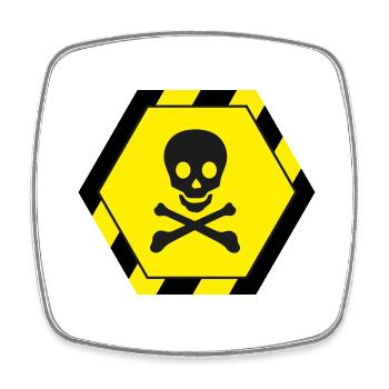 Skull - Square fridge magnet - white - Front