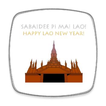 Laos Laote Laoten Neujahr I Geschenk - Viereckiger Kühlschrankmagnet - Weiß - Vorne