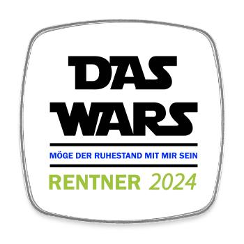 das wars rentner 2024 - Viereckiger Kühlschrankmagnet - Weiß - Vorne